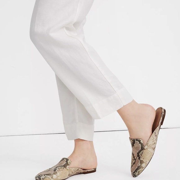 Madewell The Frances Skimmer Mule in Snake Embossed Leather Size 8 - Picture 13 of 14